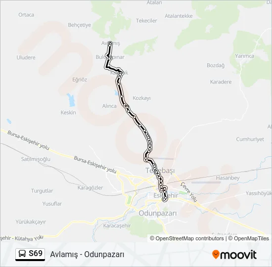 S69 Bus Line Map