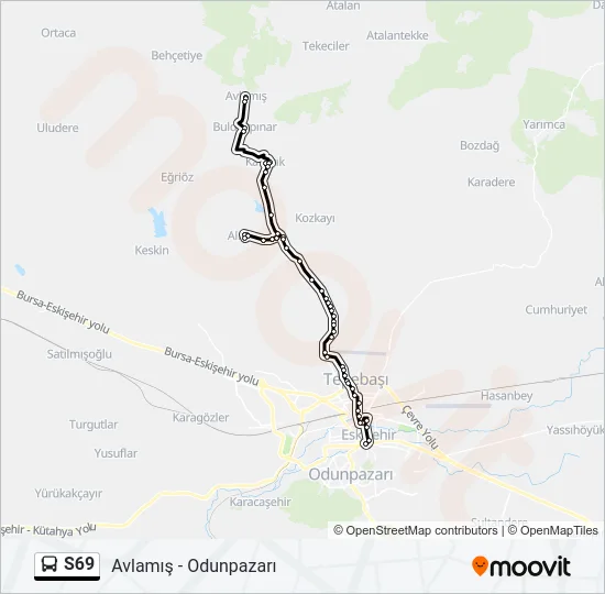 S69 Bus Line Map