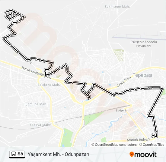 S5 Bus Line Map