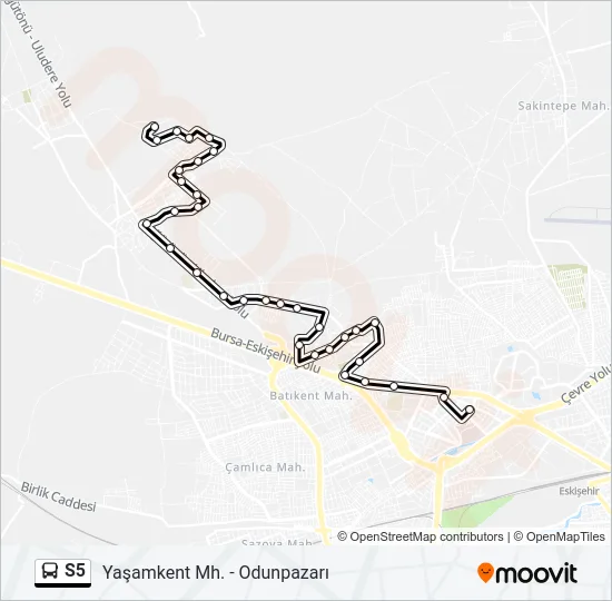 S5 Bus Line Map