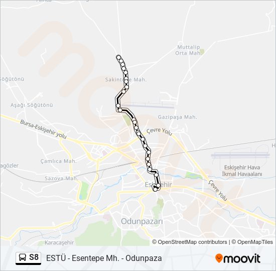 S8 bus Line Map