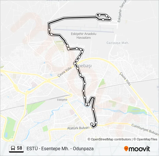 S8 Bus Line Map