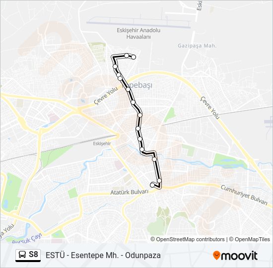 S8 Bus Line Map