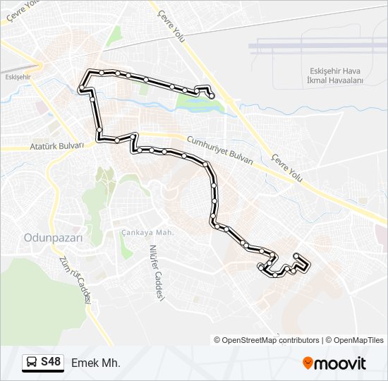 S48 bus Line Map