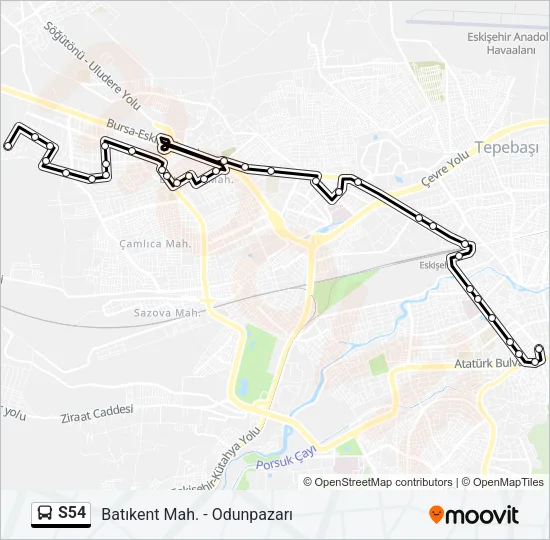 S54 Bus Line Map