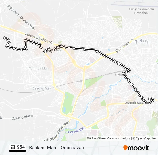 S54 Bus Line Map