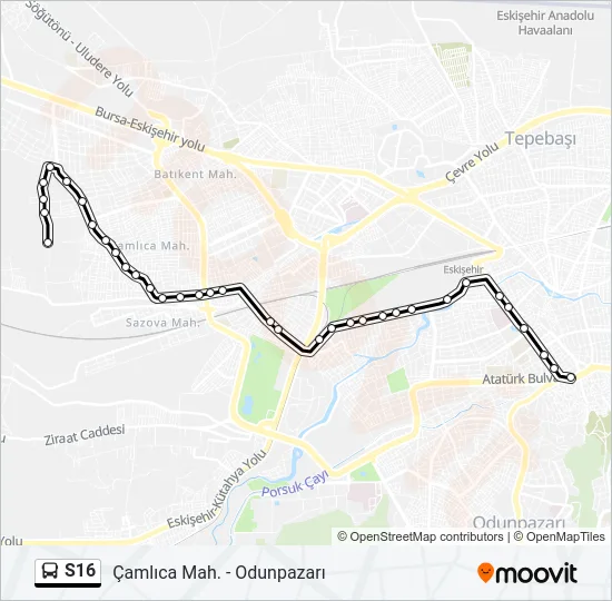 S16 Bus Line Map