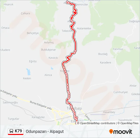 K79 Bus Line Map