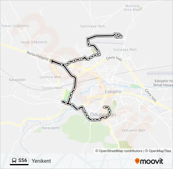 S56 Bus Line Map
