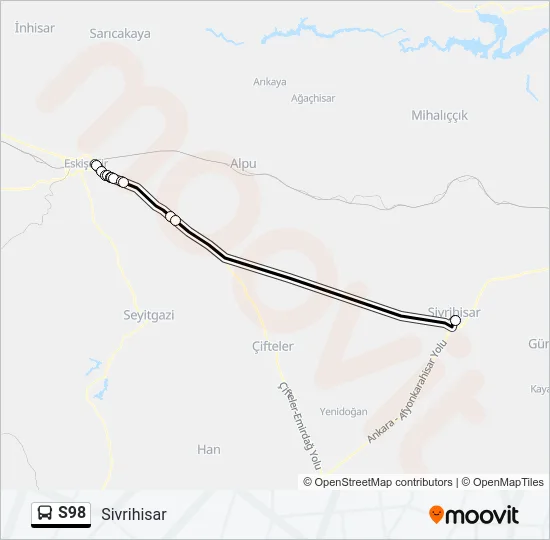 S98 Bus Line Map