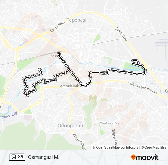 S9 Bus Line Map