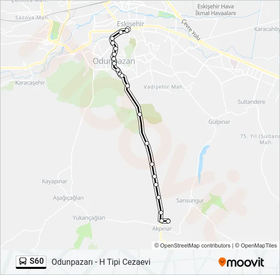 S60 Bus Line Map