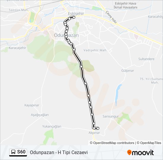 S60 bus Line Map