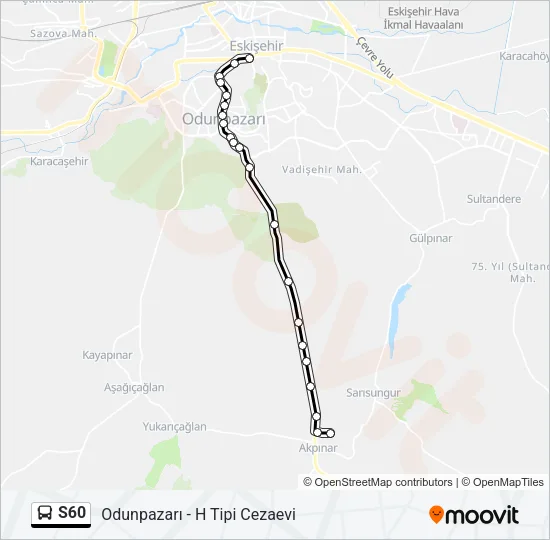 S60 Bus Line Map
