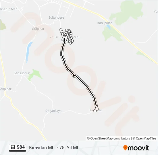 S84 Bus Line Map