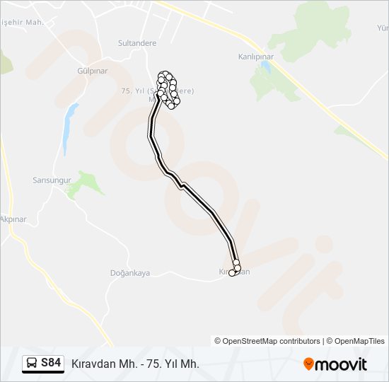 S84 bus Line Map