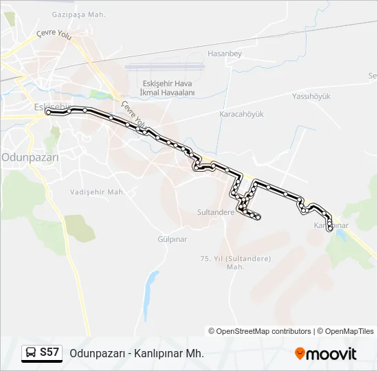 S57 Bus Line Map