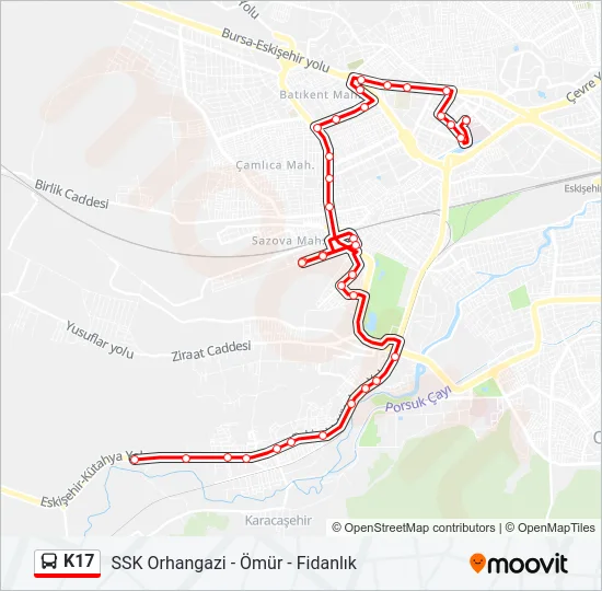 K17 Bus Line Map
