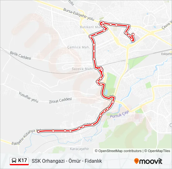 K17 Bus Line Map