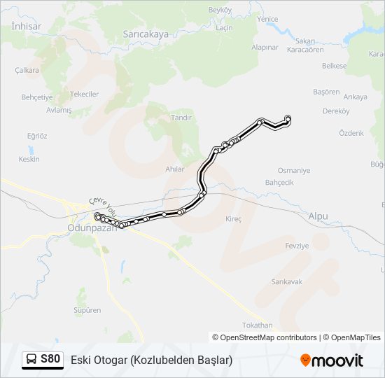 S80 bus Line Map