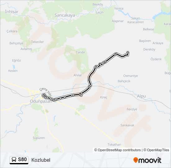 S80 bus Line Map