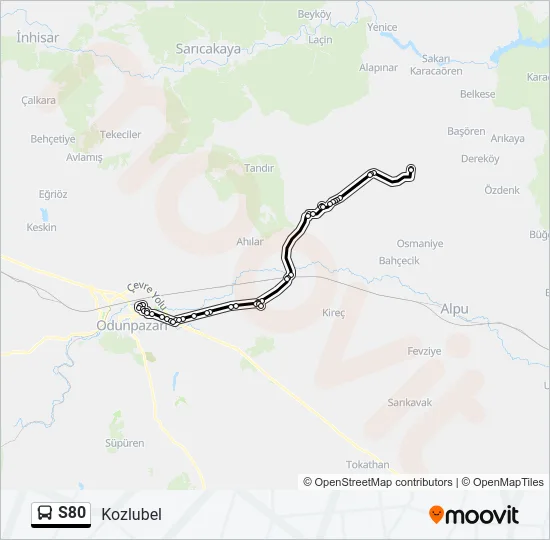 S80 Bus Line Map