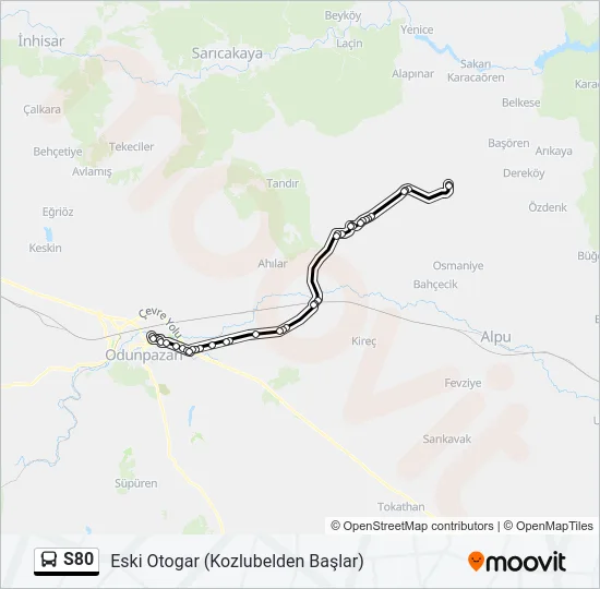 S80 Bus Line Map