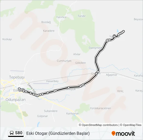 S80 Bus Line Map