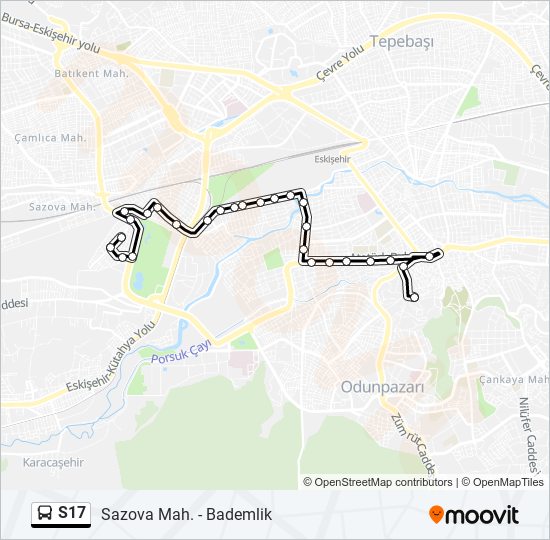 S17 bus Line Map