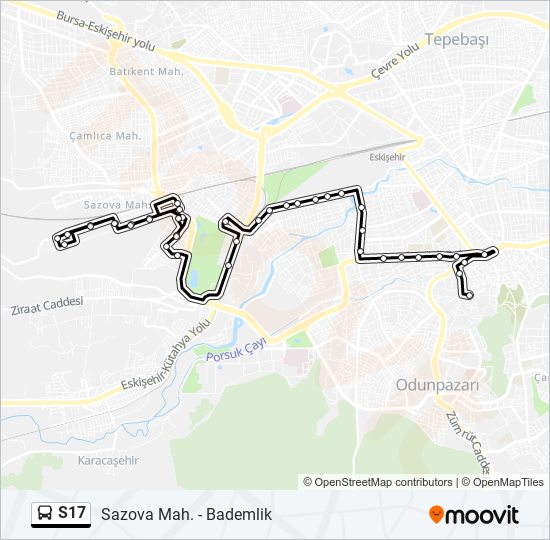 S17 bus Line Map