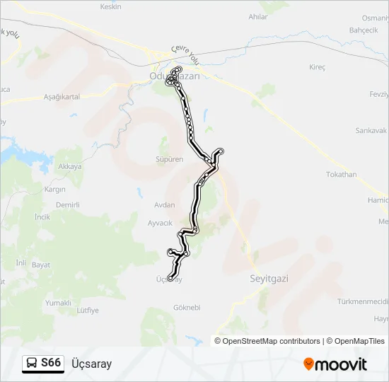 S66 Bus Line Map