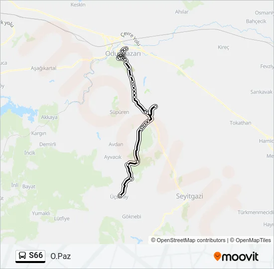 S66 Bus Line Map