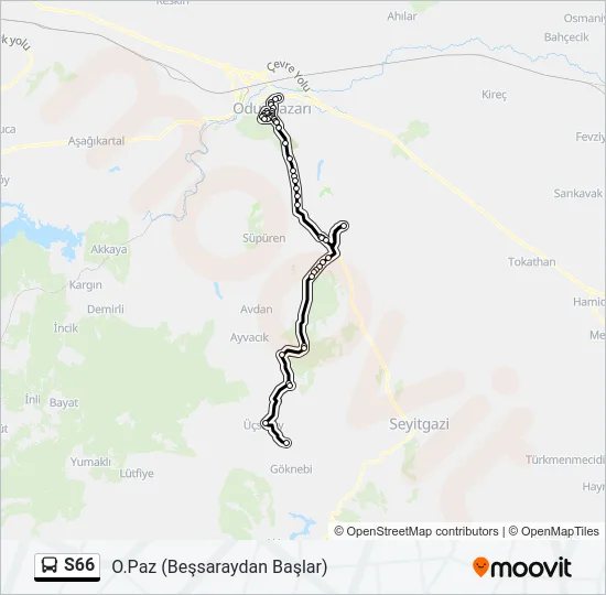 S66 Bus Line Map