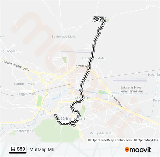 S59 Bus Line Map