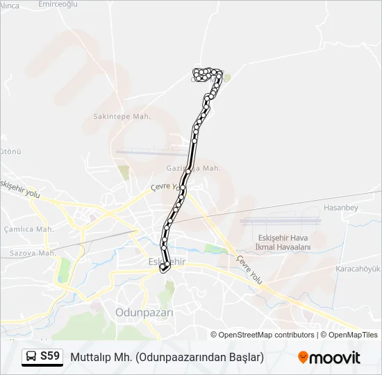 S59 Bus Line Map
