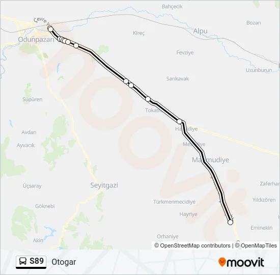 S89 Bus Line Map