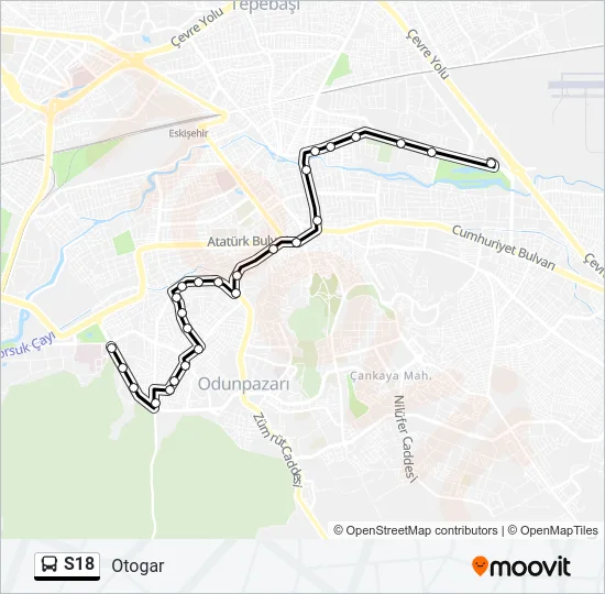 S18 Bus Line Map