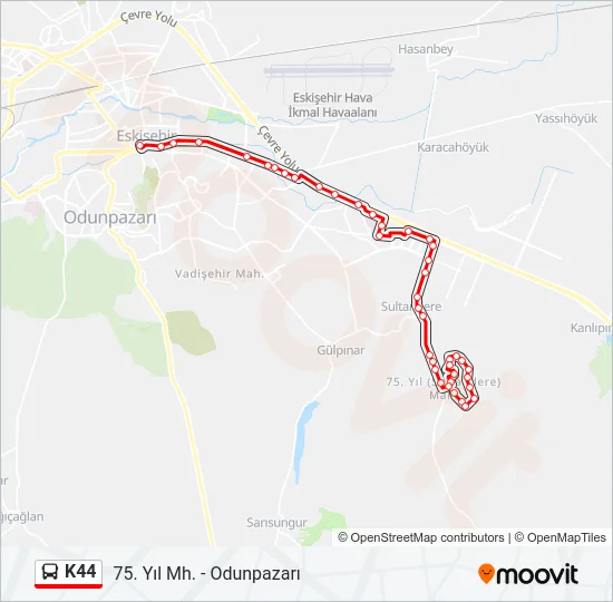 K44 Bus Line Map