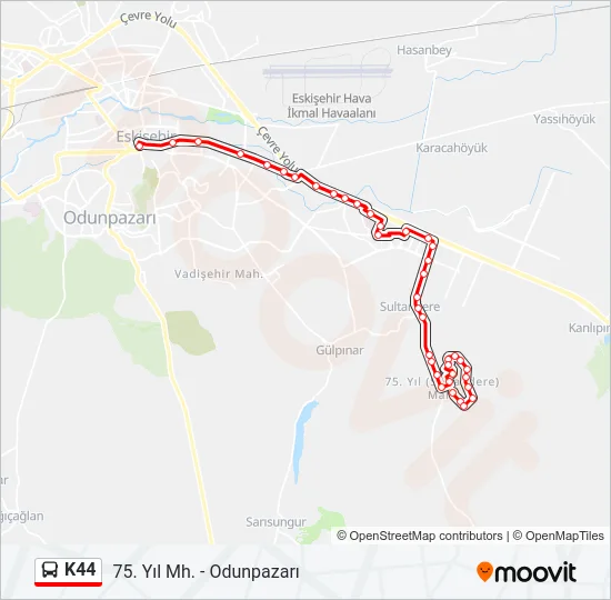 K44 Bus Line Map