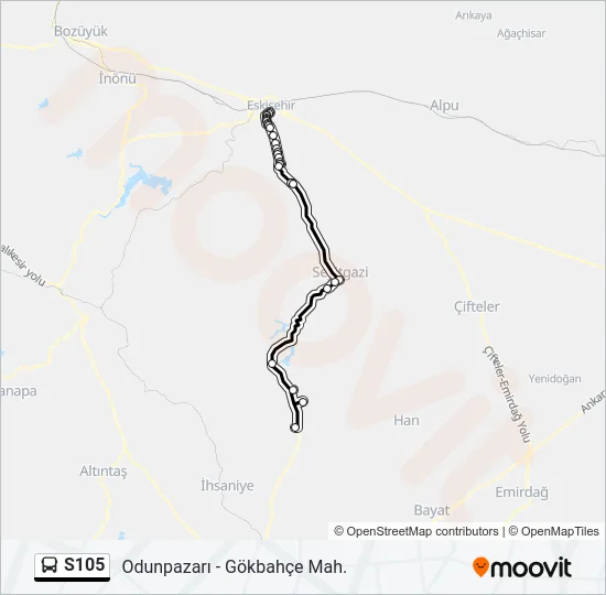 S105 Bus Line Map