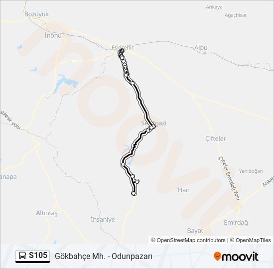 S105 bus Line Map