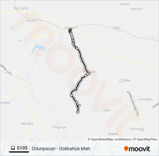 S105 Bus Line Map