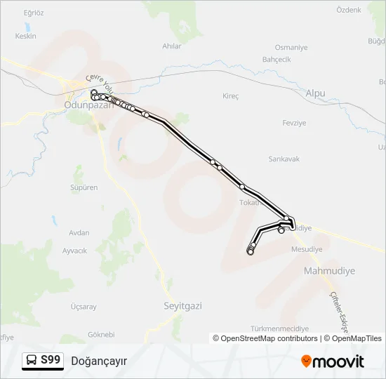 S99 Bus Line Map