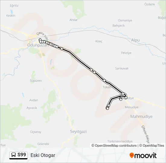 S99 Bus Line Map