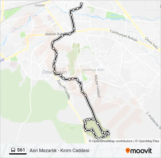 S61 Bus Line Map