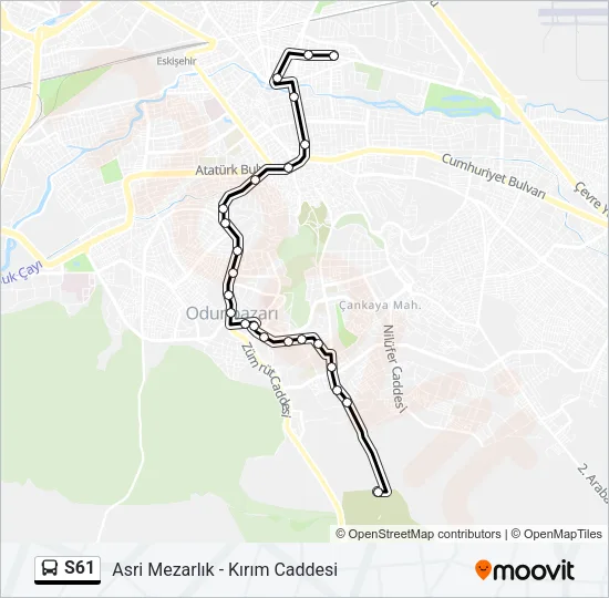 S61 Bus Line Map