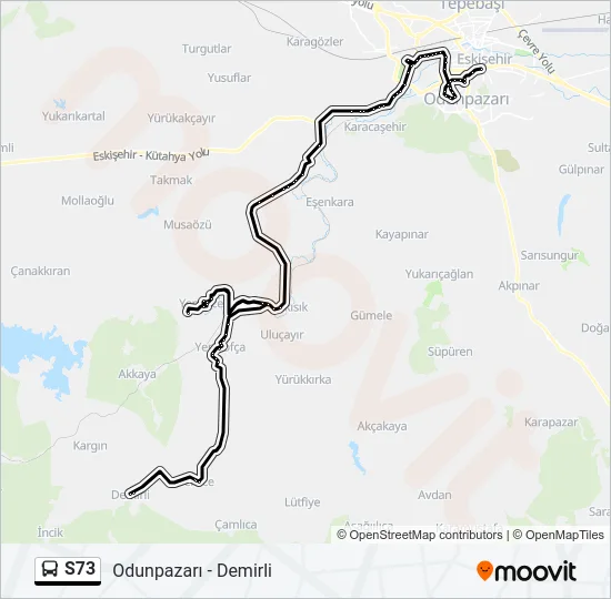 S73 Bus Line Map