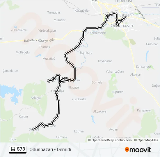 S73 Bus Line Map