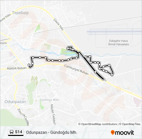 S14 Bus Line Map
