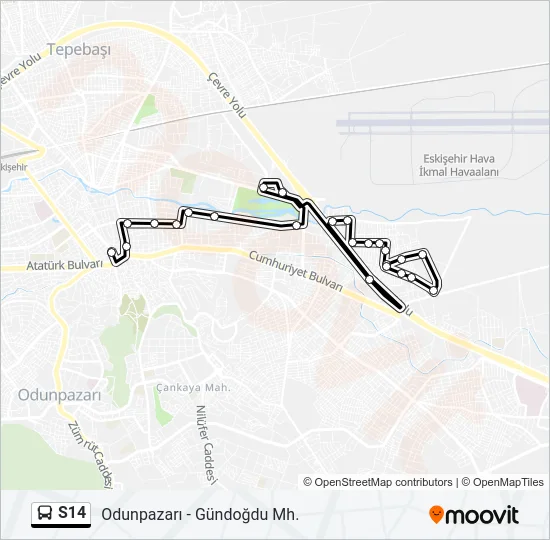 S14 Bus Line Map